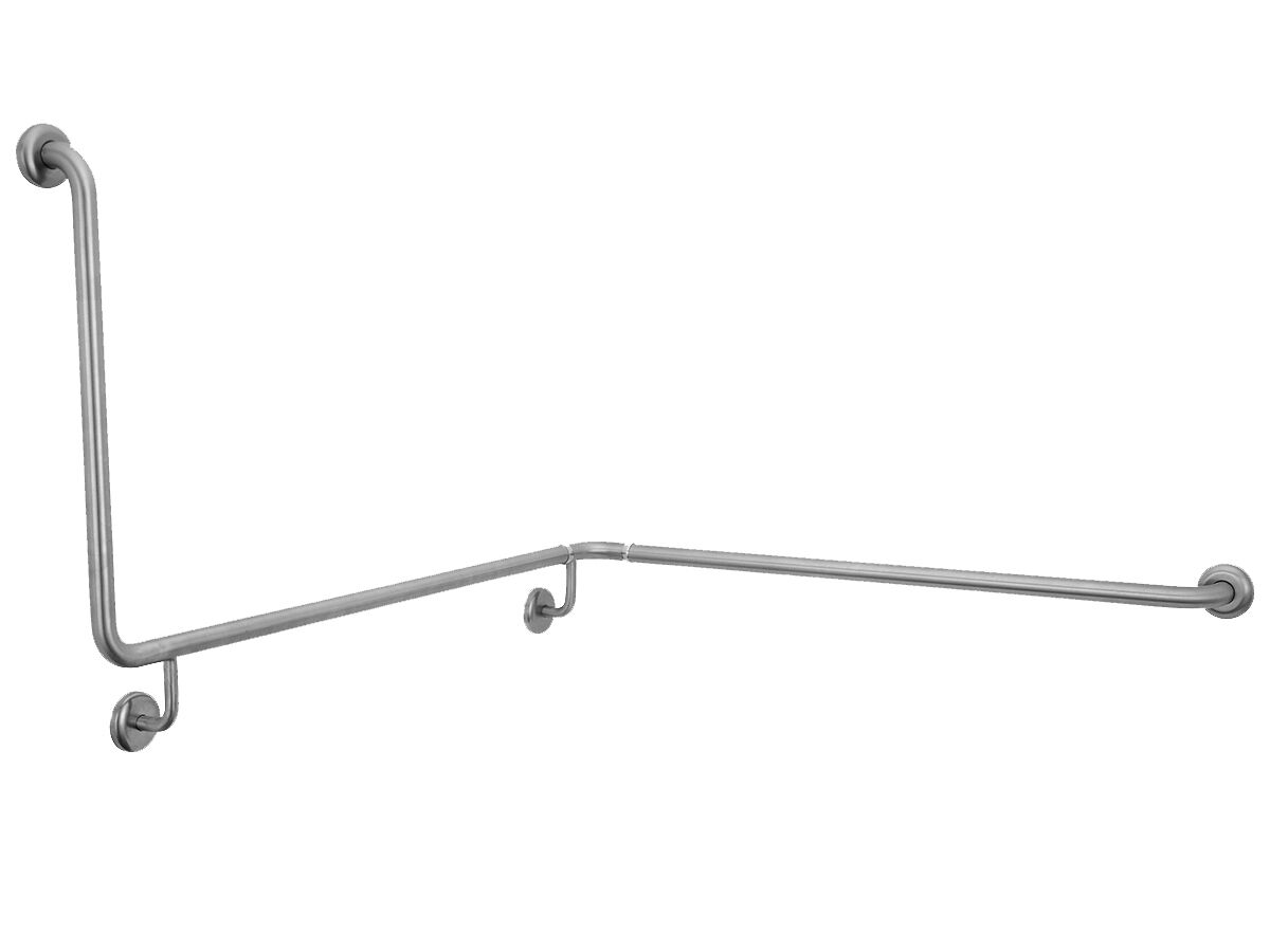 reece 90 Degree 2 Wall Grab Rail 1075 x 1050 x 600mm Right Hand