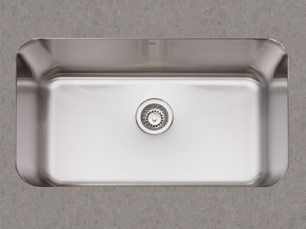 reece AFA Flow Single Bowl Undermount Sink No Taphole 768mm Stainless Steel