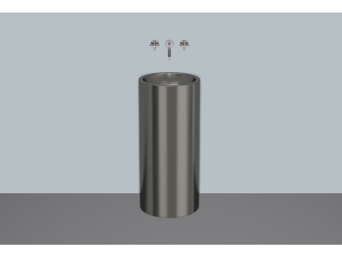 Reece Alape Circa Freestanding Basin 400mm Dark Iron (Wall Attached)