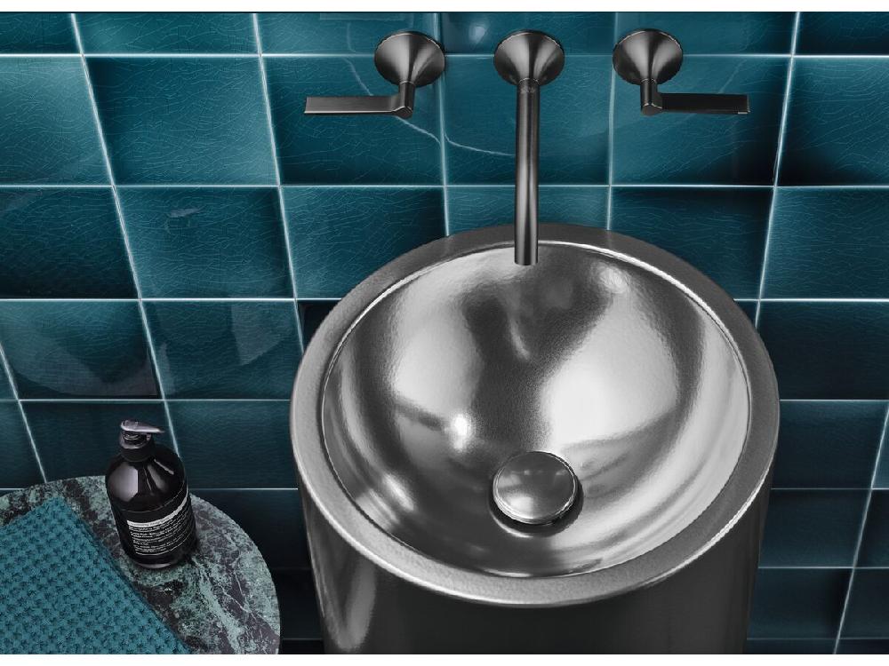 Reece Alape Circa Freestanding Basin 400mm Dark Iron (Wall Attached)