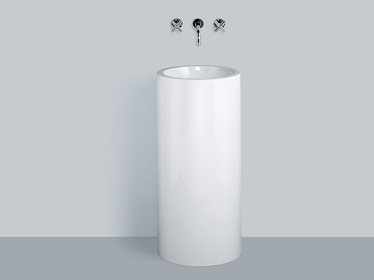 Reece Alape Circa Freestanding Basin 400mm White (Wall Attached)