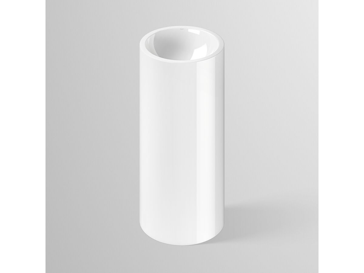 reece Alape Circa Freestanding Basin 400mm White (Wall Attached)