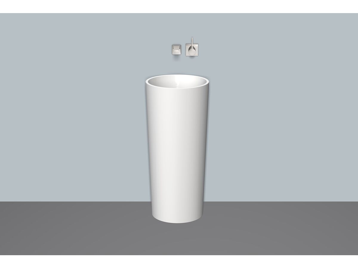 Reece Alape Scopio Freestanding Basin 400mm White (Wall Attached)