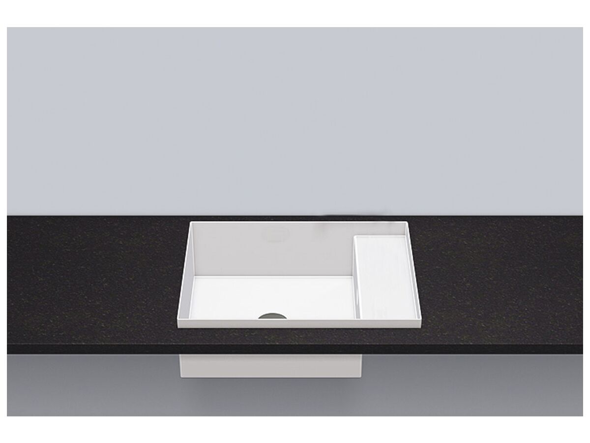reece Alape Step Semi Inset Basin No Taphole 525mm White