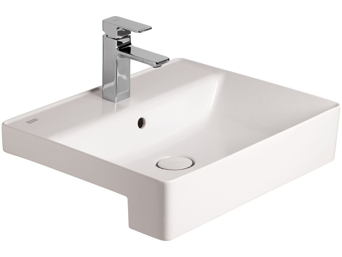 reece American Standard Acacia SupaSleek Semi Recessed Basin 1 Taphole 550mm White