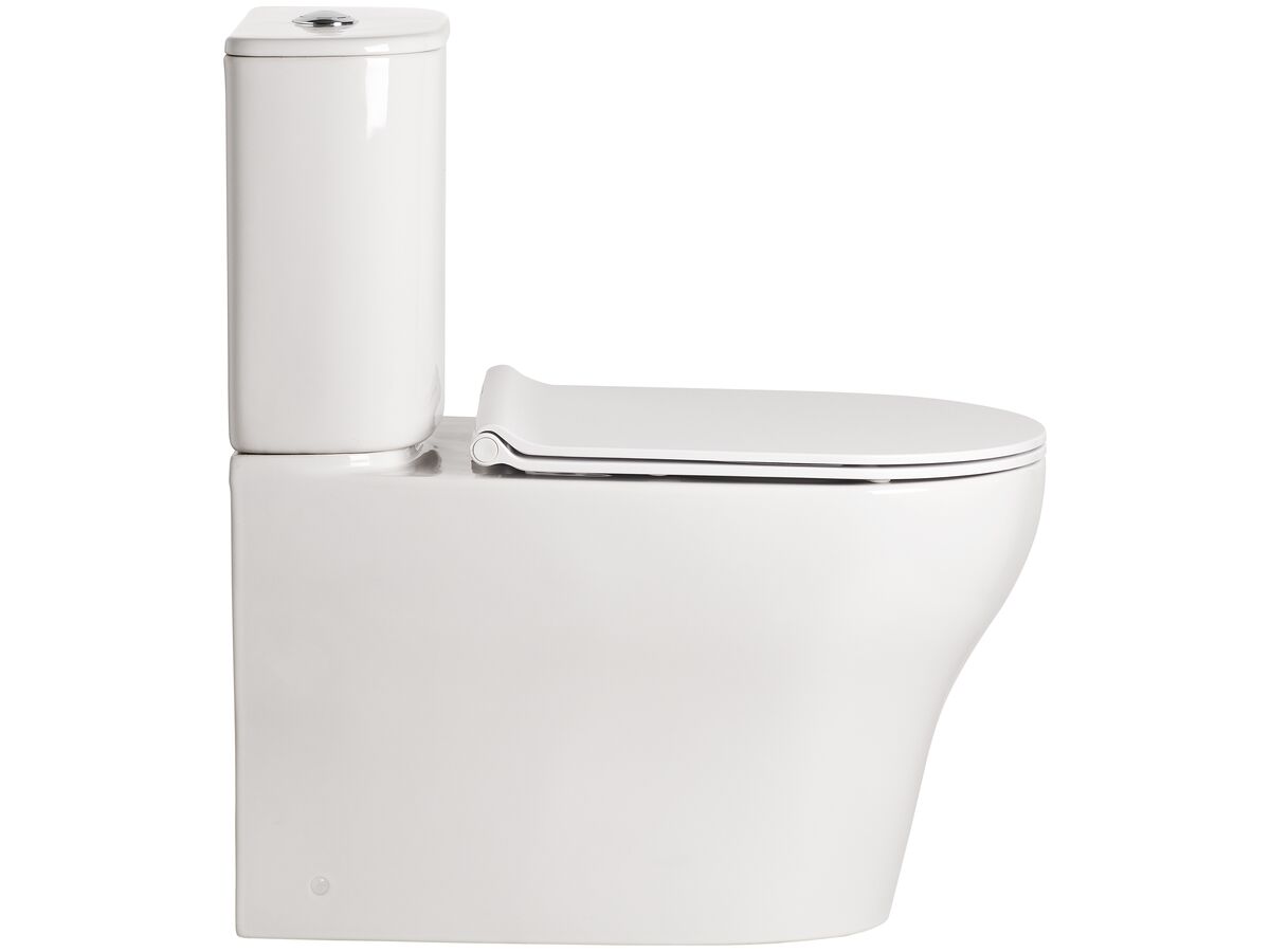 Reece American Standard Cygnet Round Hygiene Rim Close Coupled Back To Wall Back Inlet Toilet Suite White (4 Star)