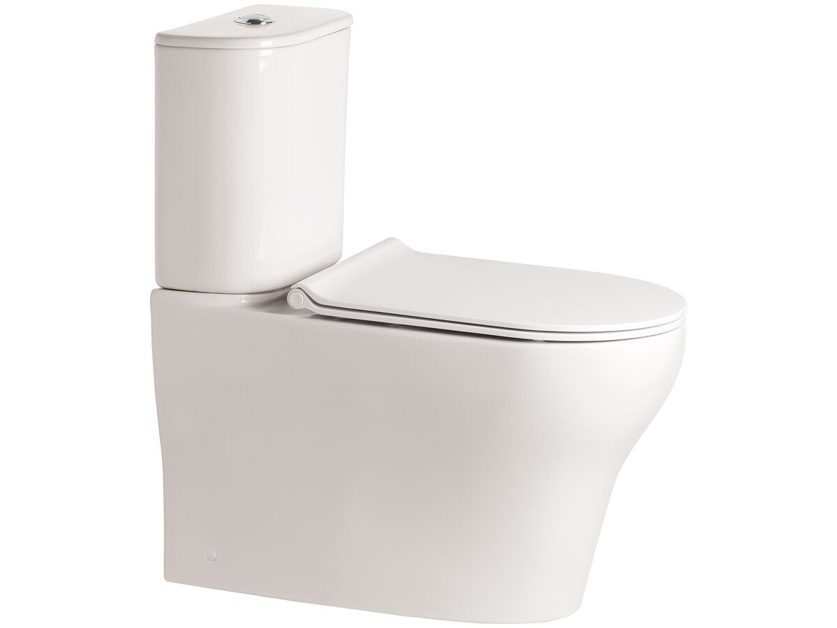 reece American Standard Cygnet Round Hygiene Rim Close Coupled Back to Wall Back Inlet Toilet Suite White (4 Star)