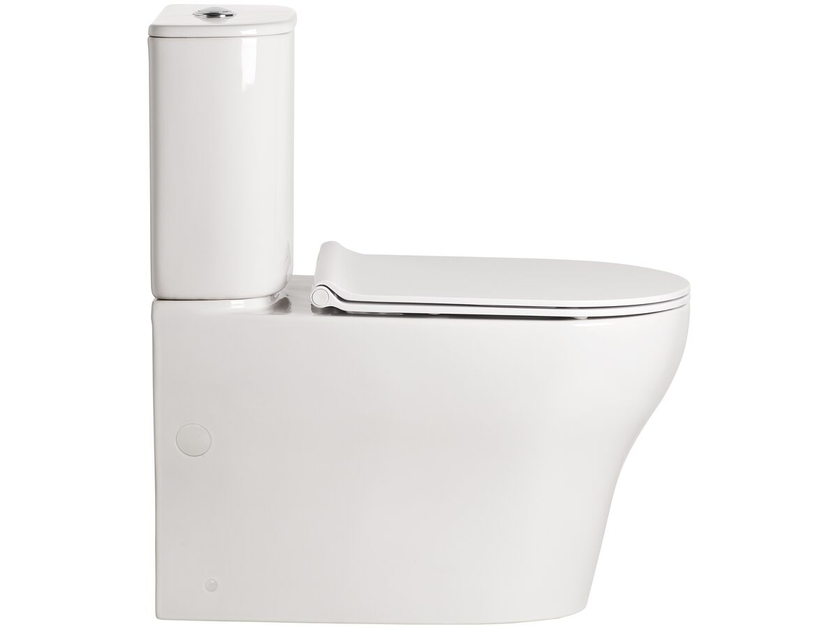 Reece American Standard Cygnet Round Hygiene Rim Close Coupled Back To Wall Bottom Inlet Toilet Suite White (4 Star)