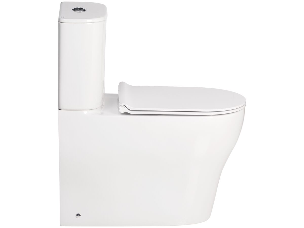 Reece American Standard Cygnet Round Overheight Hygiene Rimless Close Coupled Back To Wall Back Inlet Toilet Suite White (4 Star)