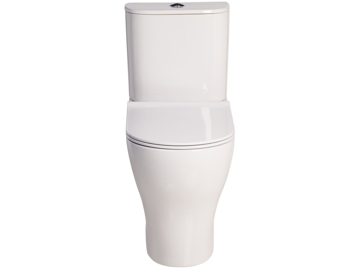Reece American Standard Cygnet Round Overheight Hygiene Rimless Close Coupled Back To Wall Bottom Inlet Toilet Suite White (4 Star)