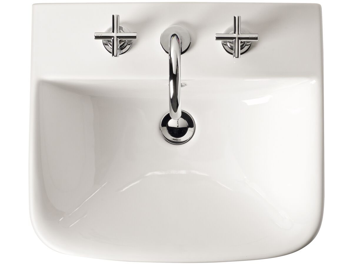 Reece American Standard Cygnet Semi Inset Basin 3 Taphole 500mm White