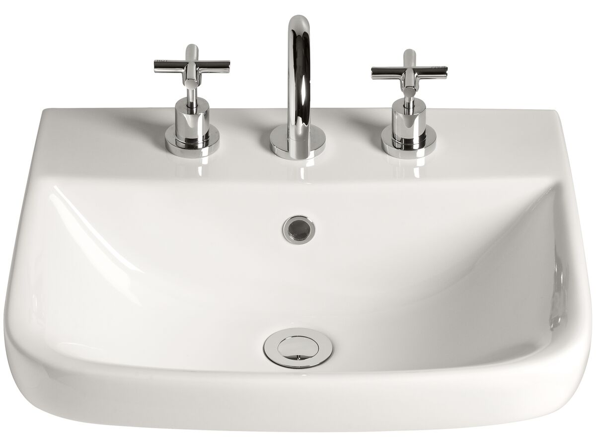 Reece American Standard Cygnet Semi Inset Basin 3 Taphole 500mm White