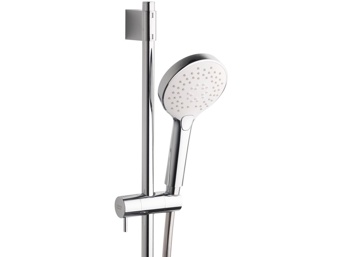 Reece American Standard Cygnet Single Rail Shower Round With Wall Water Inlet Chrome (3 Star)