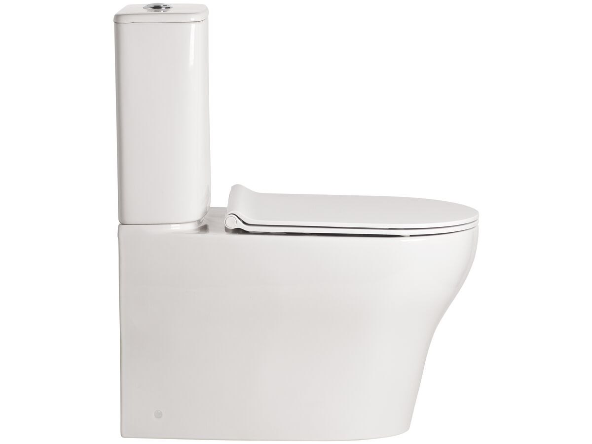 Reece American Standard Cygnet Square Hygiene Rim Close Coupled Back To Wall Back Inlet Toilet Suite White (4 Star)