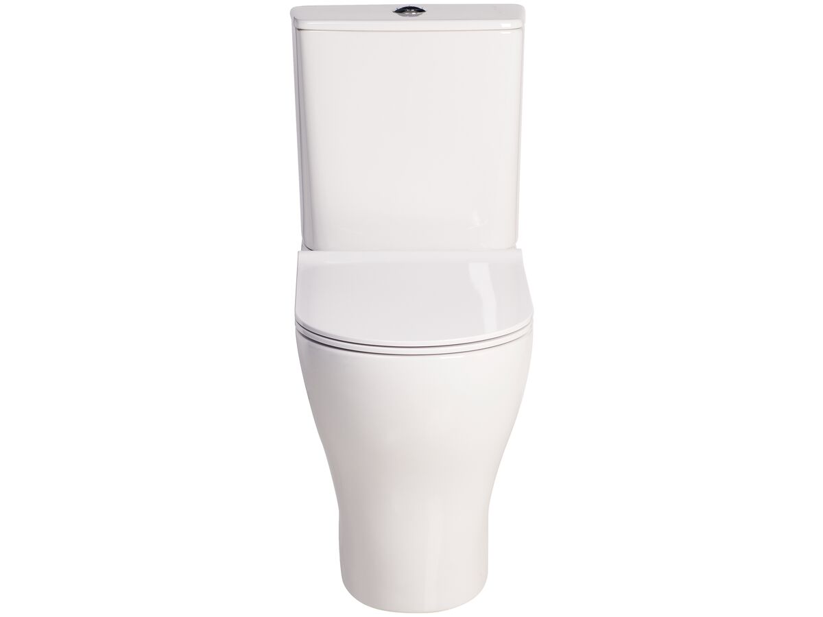 Reece American Standard Cygnet Square Overheight Hygiene Rimless Close Coupled Back To Wall Back Inlet Toilet Suite White (4 Star)
