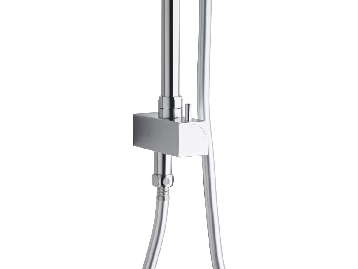 Reece American Standard Cygnet Twin Shower Square With Top Rail Water Inlet 3 Function Chrome (3 Star)