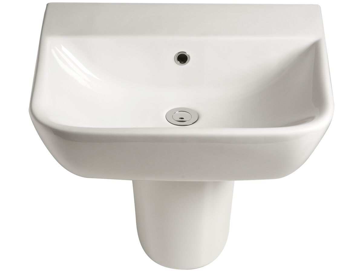 Reece American Standard Cygnet Wall Basin No Taphole 550mm With Fixing Kit White
