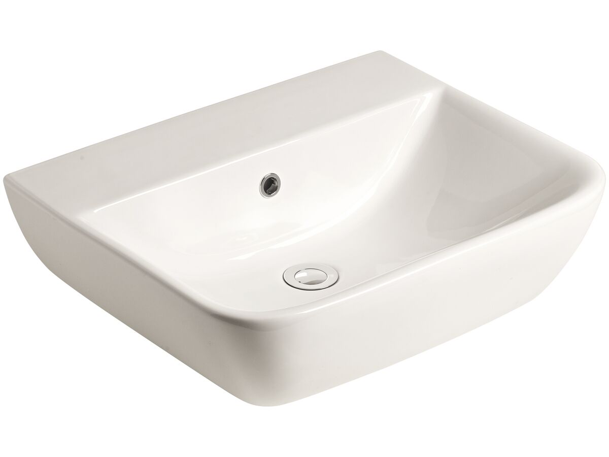 reece American Standard Cygnet Wall Basin No Taphole 550mm with Fixing Kit White