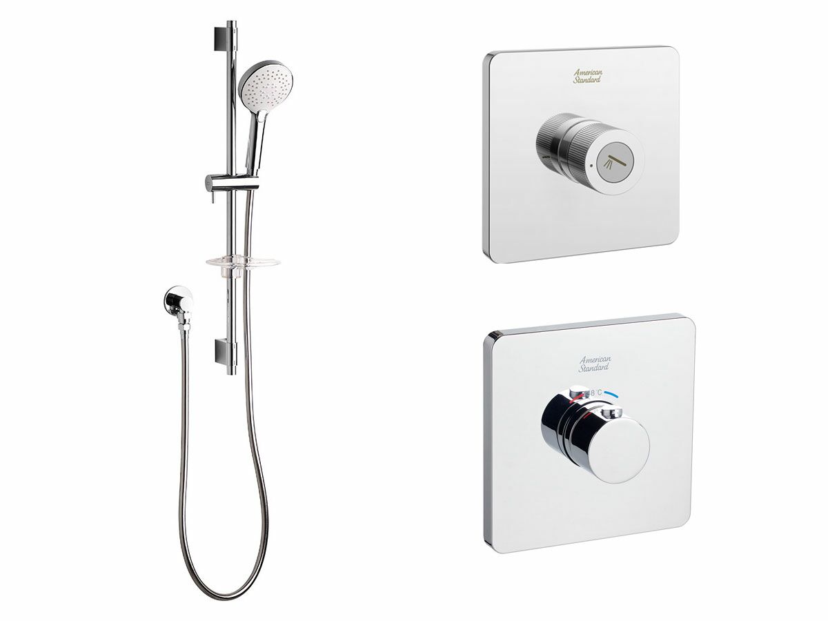 reece American Standard EasySET Thermo Controller + Cygnet Round Rail Chrome (3 Star)