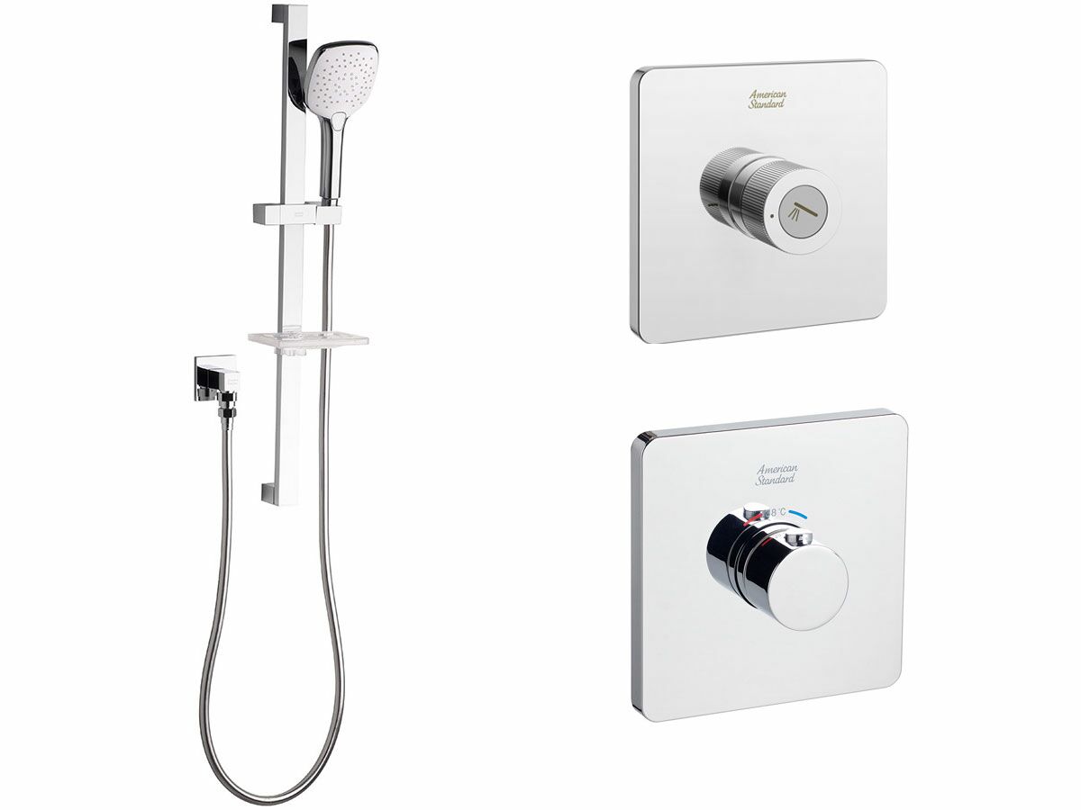reece American Standard EasySET Thermo Controller Cygnet Square Rail Chrome (3 Star)