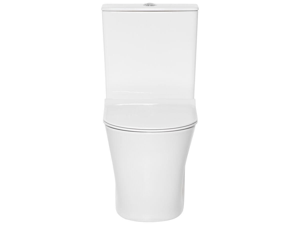 Reece American Standard Heron Hygiene Rim Back Inlet Close Coupled Back To Wall Toilet Suite With Soft Close Quick Release Seat White (4 Star)