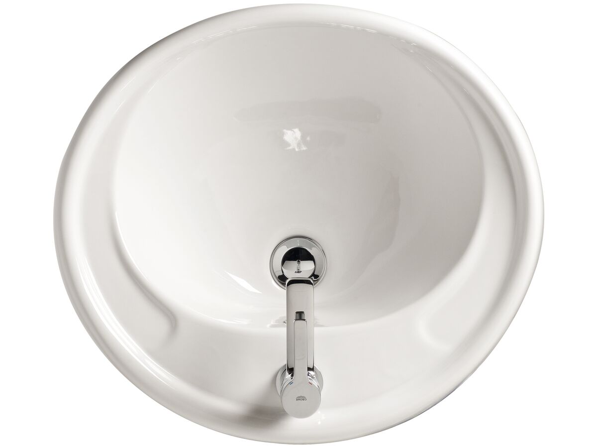 Reece American Standard Studio Semi Recessed Basin With Fixing Kit 1 Taphole White