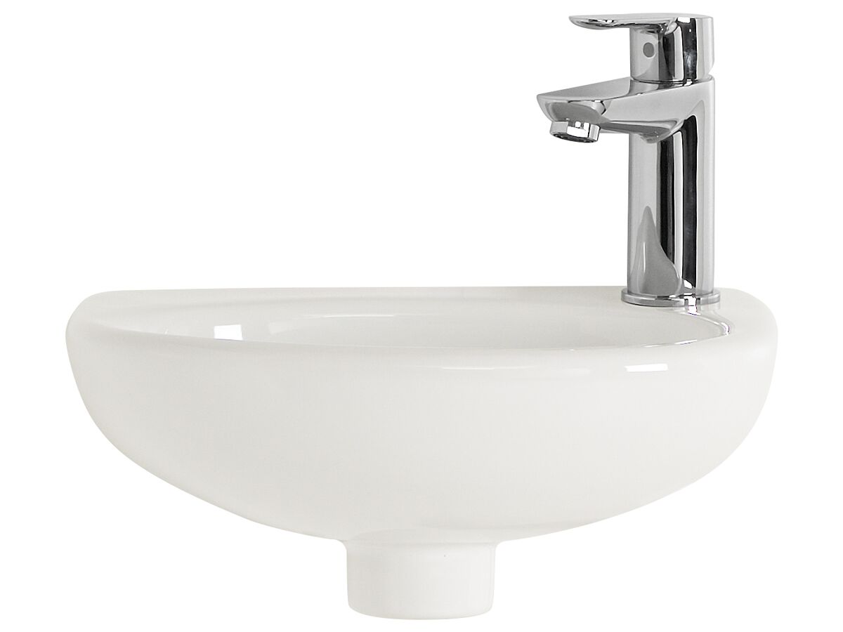 Reece American Standard Studio Wall Basin With Fixing Kit 1 Taphole 350mm White