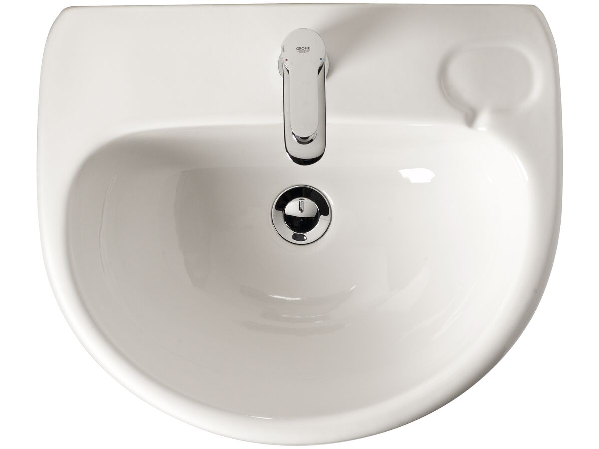 Reece American Standard Studio Wall Basin With Fixing Kit 1 Taphole 500mm White