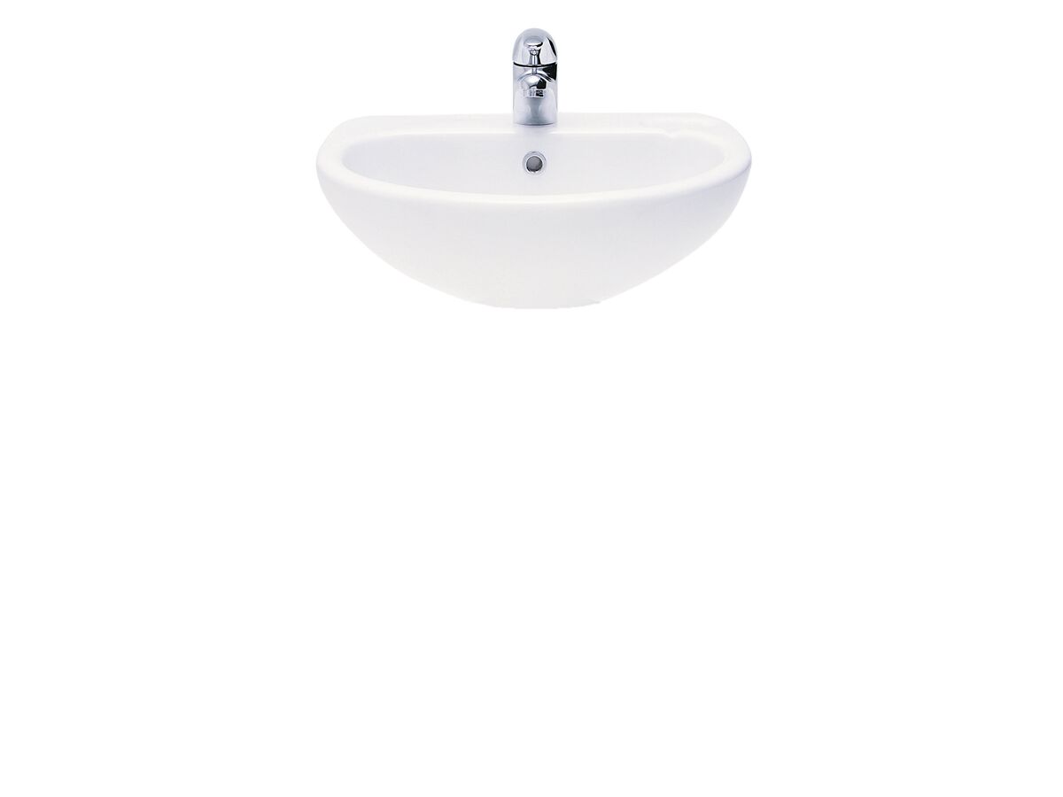 Reece American Standard Studio Wall Basin With Fixing Kit 1 Taphole 500mm White