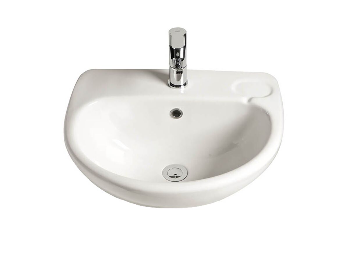 reece American Standard Studio Wall Basin with Fixing Kit 1 Taphole 500mm White