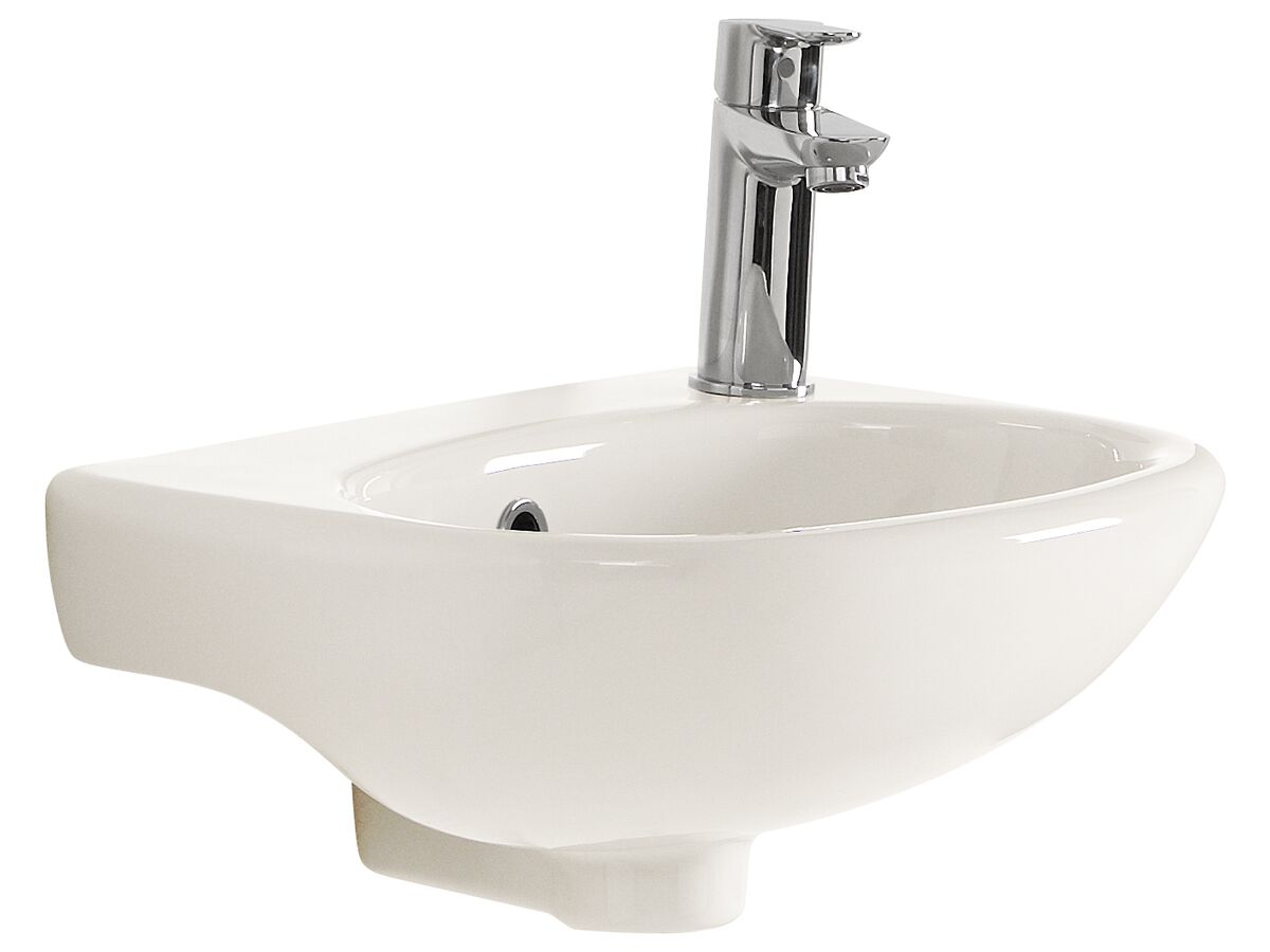Reece American Standard Studio Wall Basin With Fixing Kit 1 Taphole 450mm White