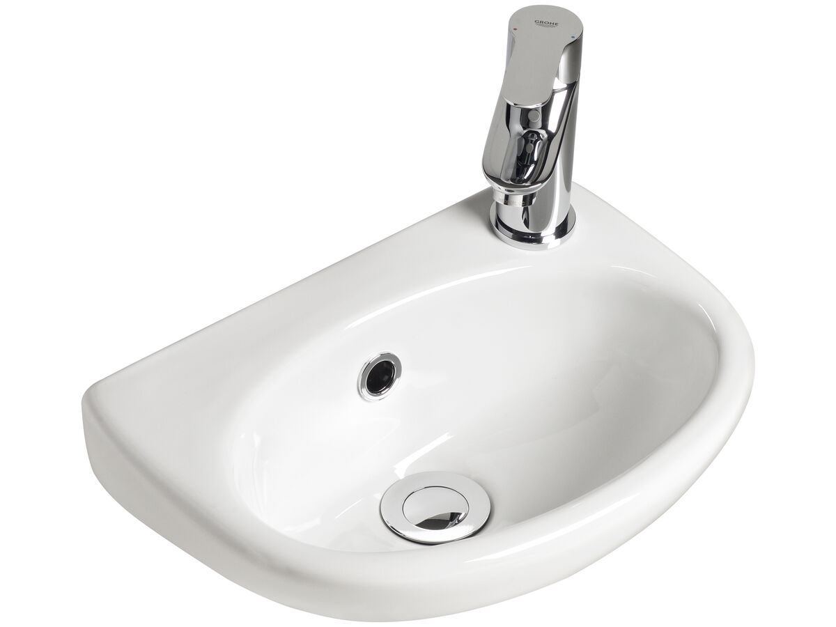 reece American Standard Studio Wall Basin with Fixing Kit 1 Taphole 350mm White