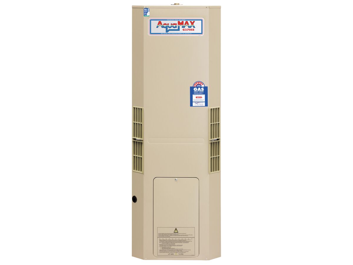 reece Aquamax 270 5 Star 130L Natural Gas Stainless Steel Hot Water System