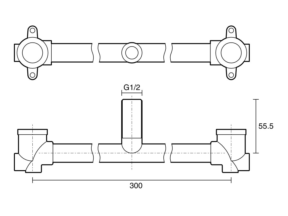Reece Ardent Sink Assembly 300mm Centre With No Tails Side Entry Lead Free