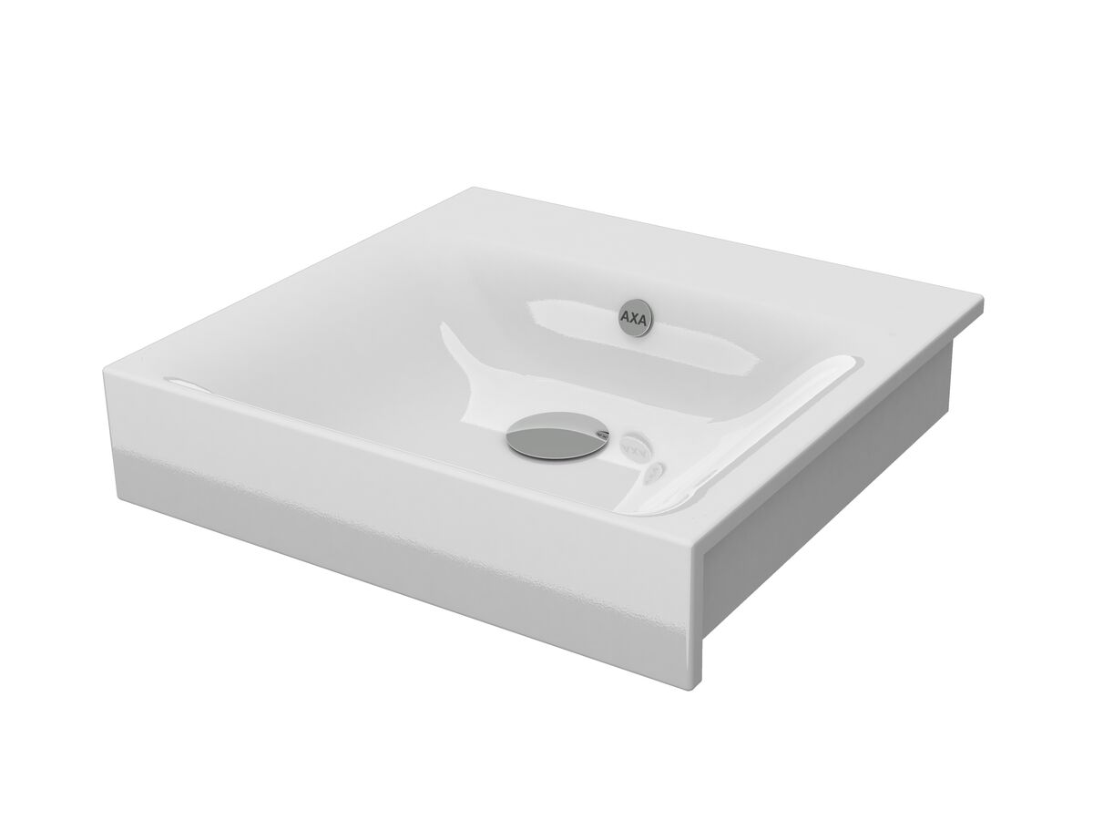 Reece AXA Cento Semi Recessed Basin 1 Taphole White