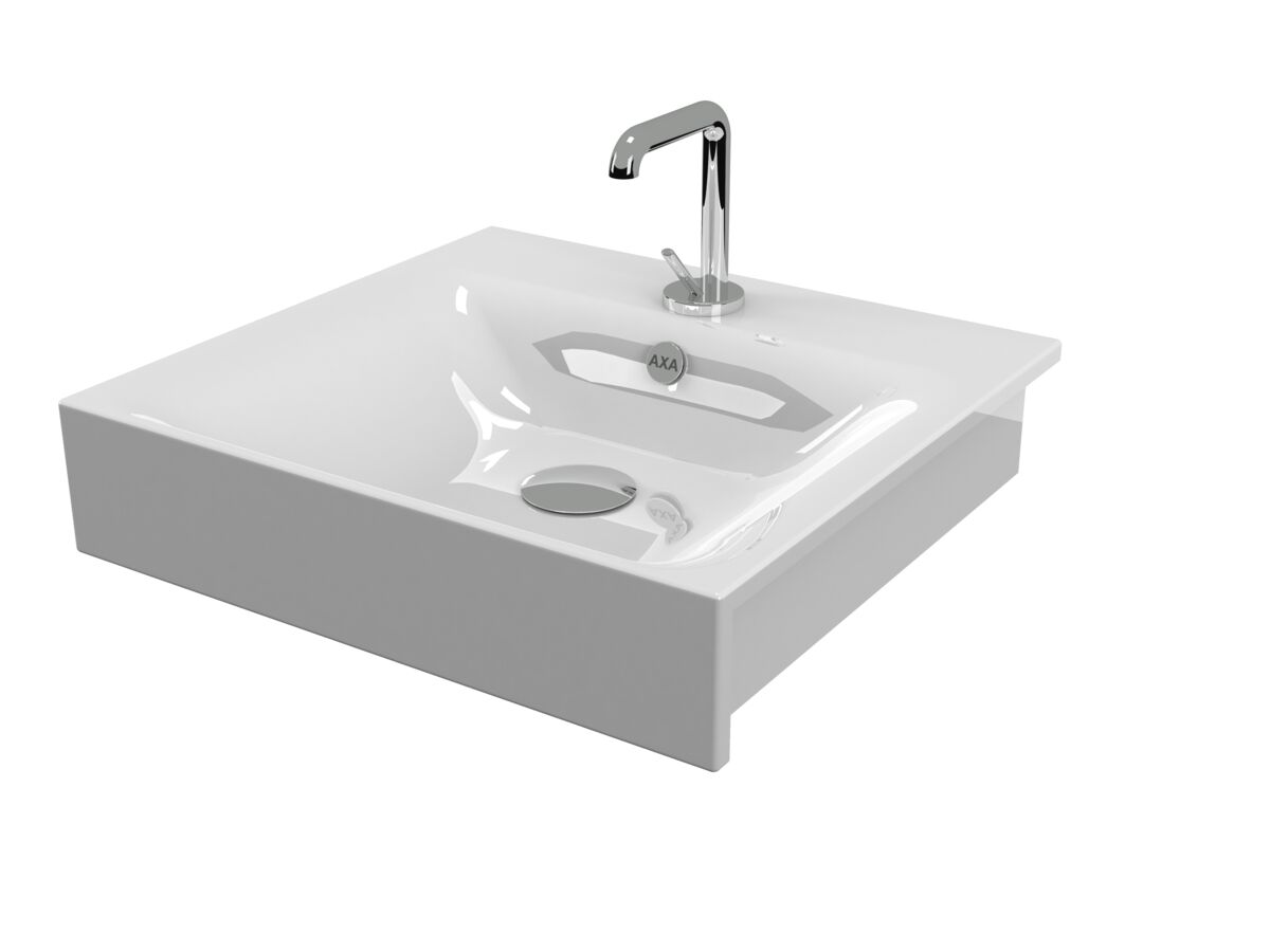 reece AXA Cento Semi Recessed Basin 1 Taphole White