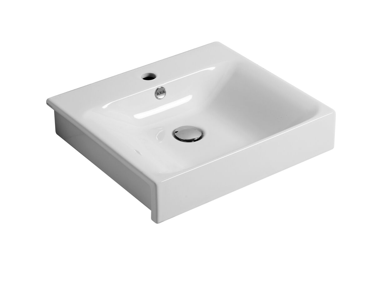 reece AXA Cento Semi Wall Basin 1 Taphole 500mm White