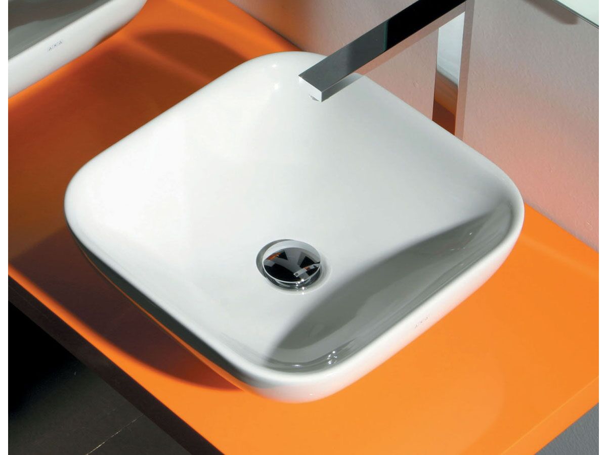 reece AXA Uno Above Counter Basin No Taphole 400mm White