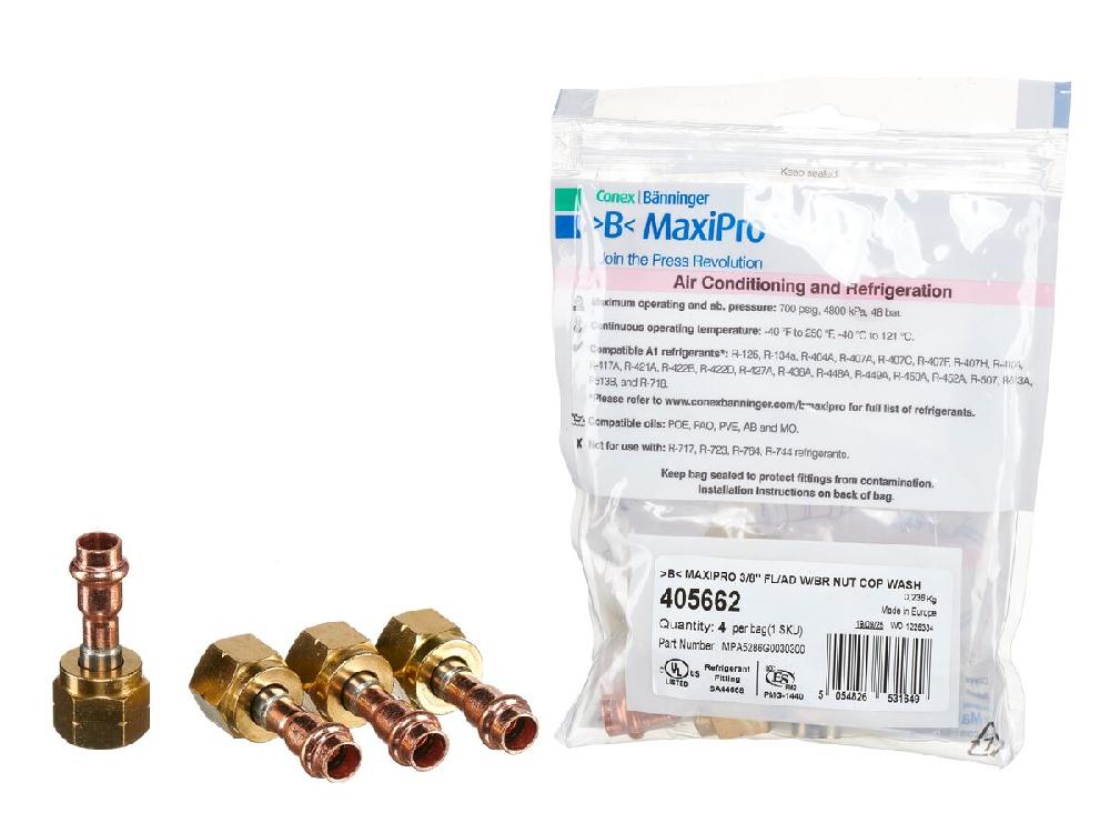 Reece B-MaxiPro Complex Flare Nut Adaptor 3/8" (Bag Of 4)