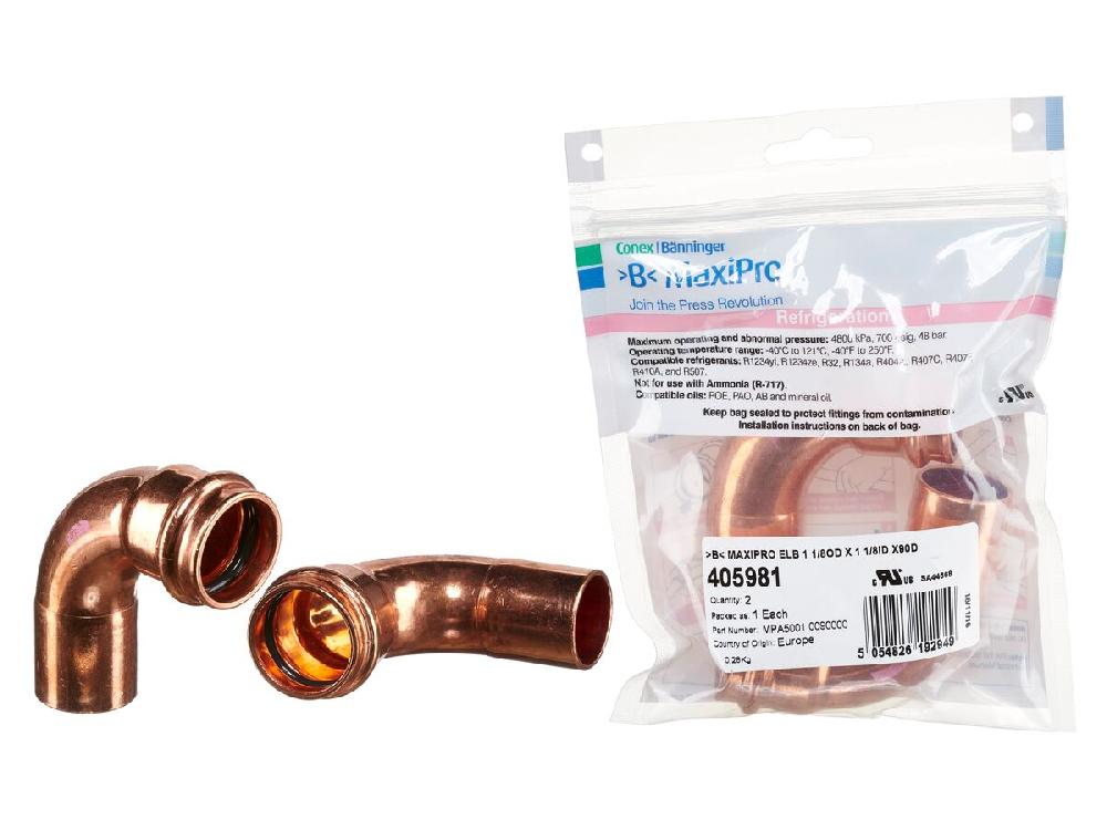 reece B-MaxiPro Elbow 90 Degree x 1 1/8" OD x 1 1/8" ID (Bag of 2)