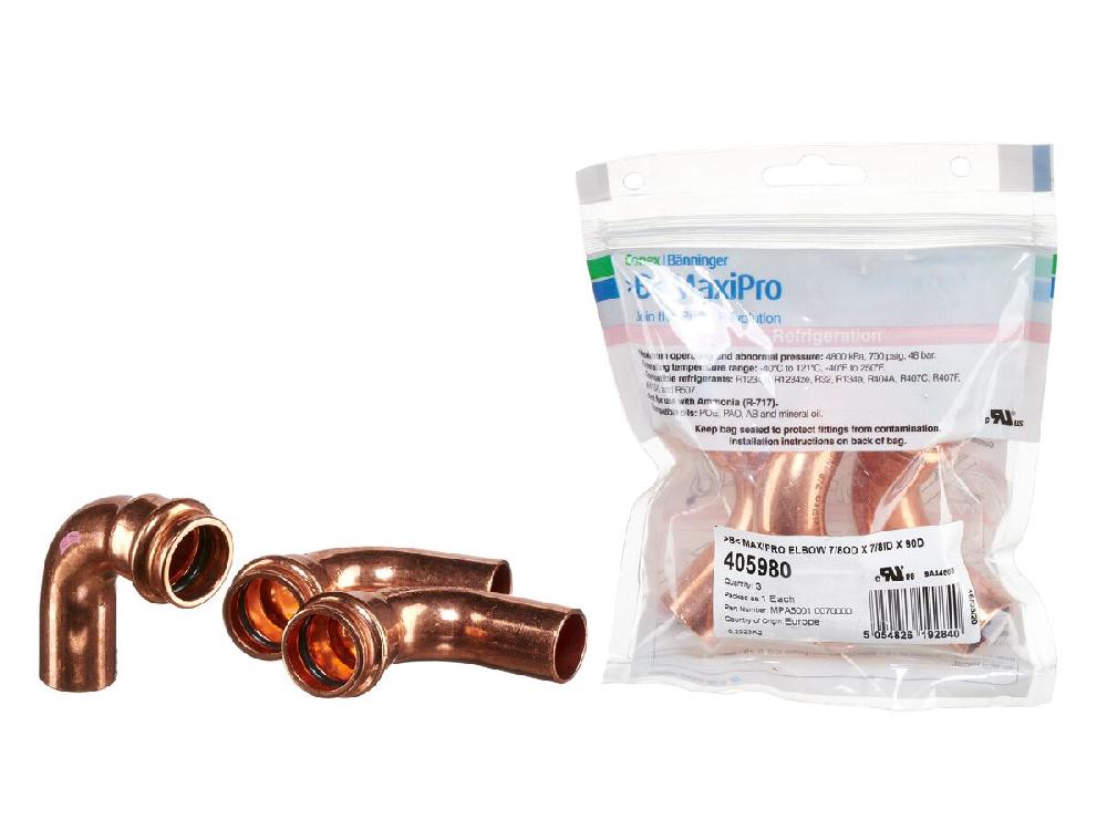 reece B-MaxiPro Elbow 90 Degree x 7/8" OD x 7/8" ID (Bag of 3)