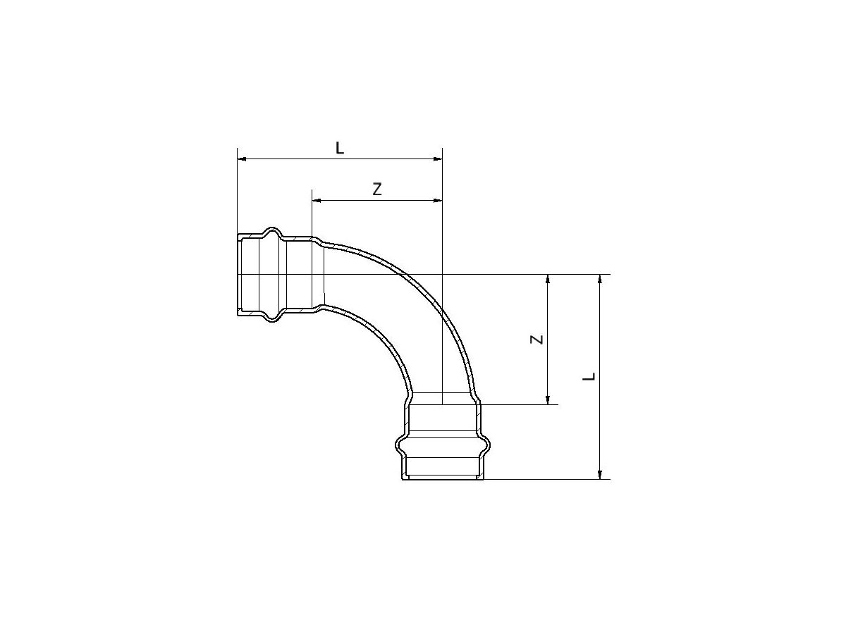Reece B-MaxiPro Long Elbow 1 1/8" X 90 Degree (Bag Of 1)