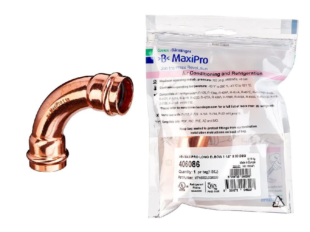 reece B-MaxiPro Long Elbow 1 1/8" x 90 Degree (Bag of 1)