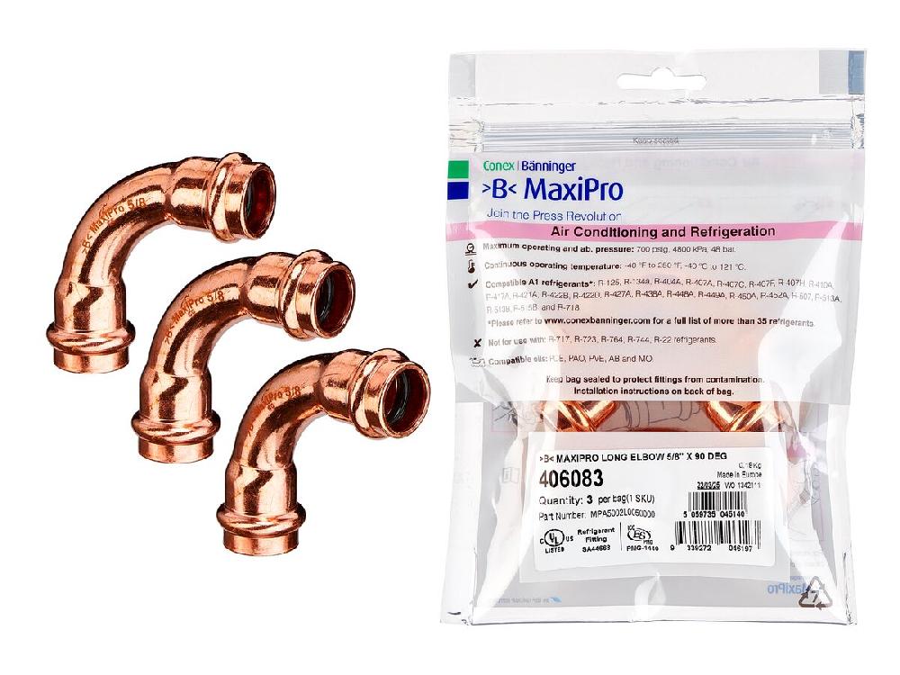 reece B-MaxiPro Long Elbow 5/8" x 90 Degree (Bag of 3)