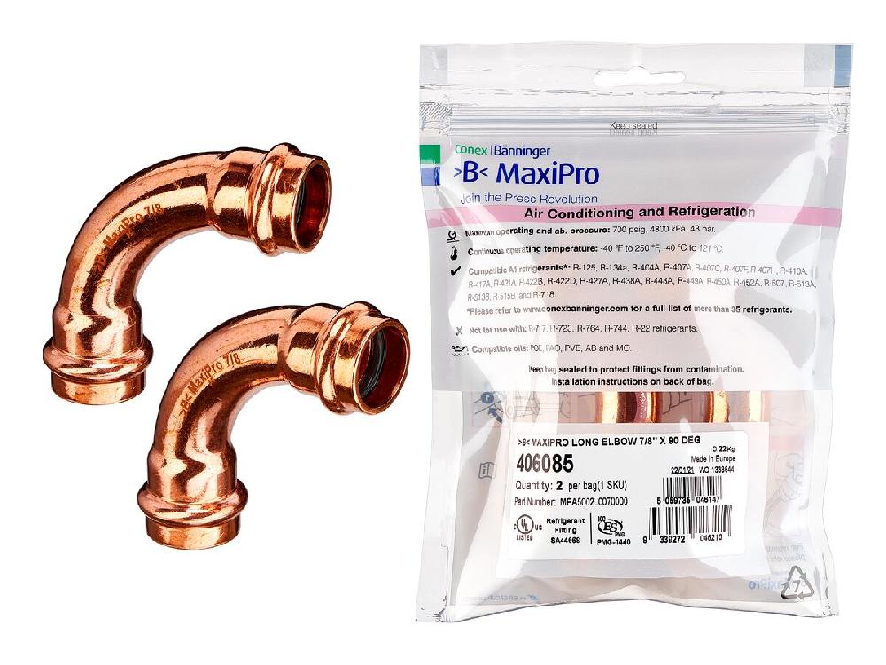 reece B-MaxiPro Long Elbow 7/8" x 90 Degree (Bag of 2)