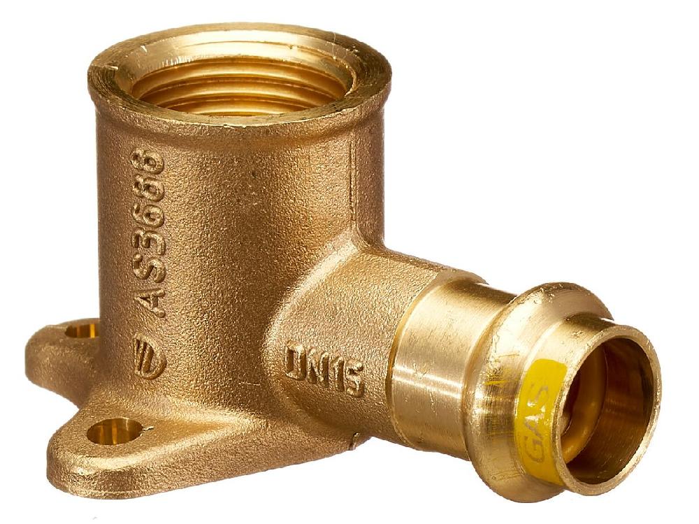 reece B-Press Gas Wall Plate Elbow 15mm x 15mm BSPF