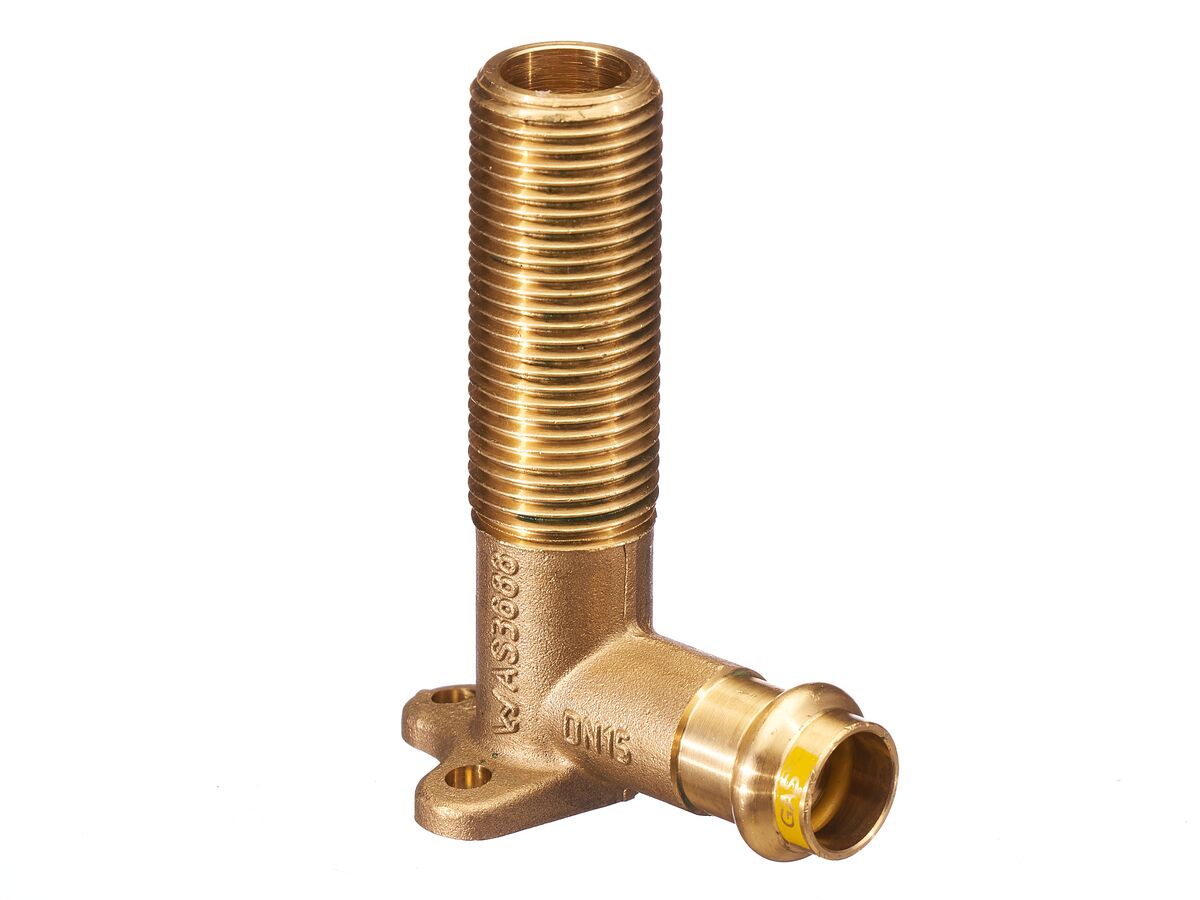 reece B-Press Gas Wall Plate Elbow 15mm x 15mm BSPM