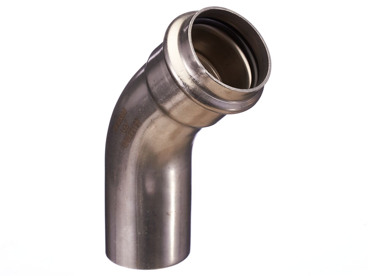 reece B-Press Stainless Steel Elbow Plain End 45 Degree x 42mm