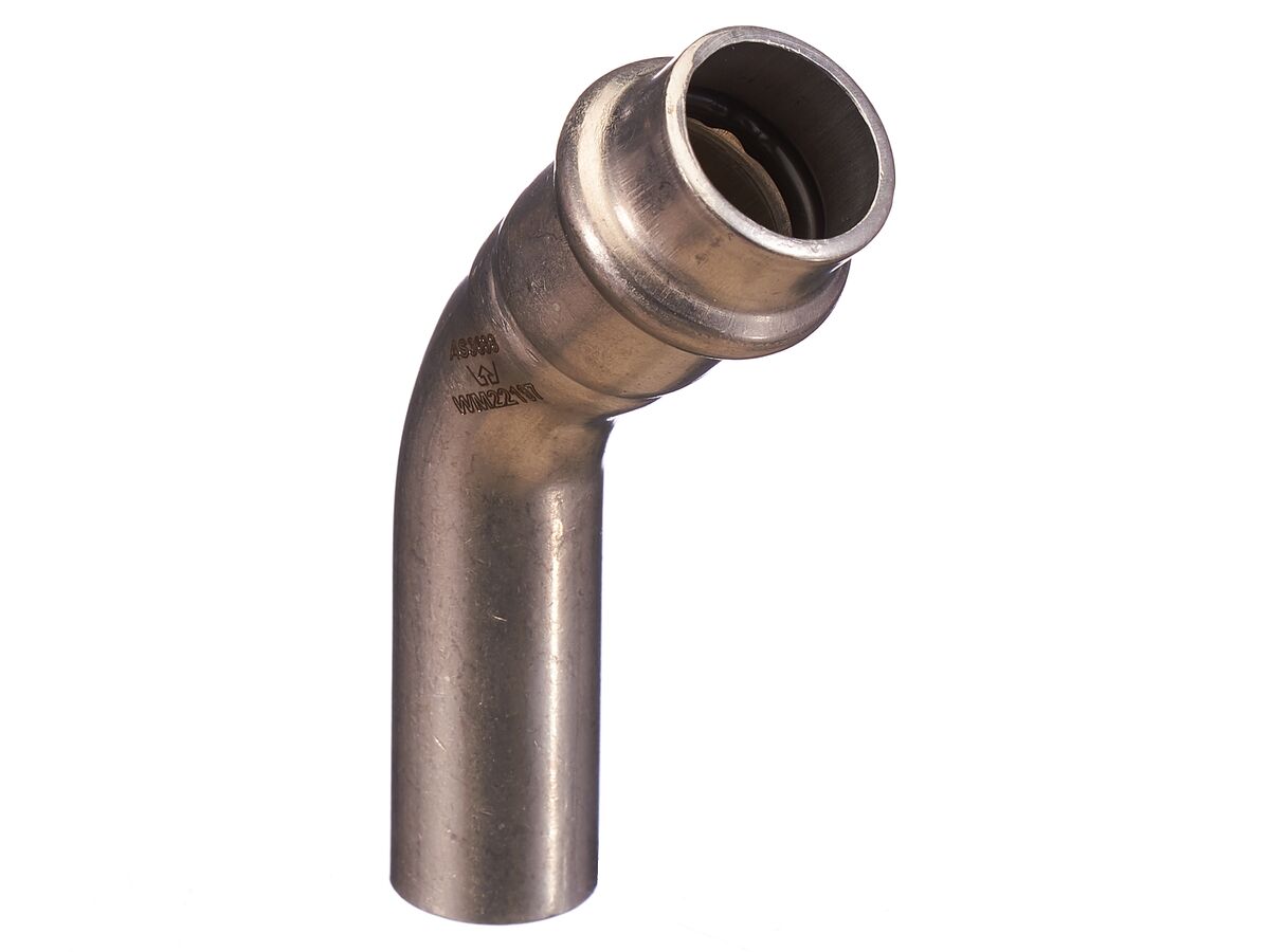 reece B-Press Stainless Steel Elbow Plain End 45 Degree x 15mm