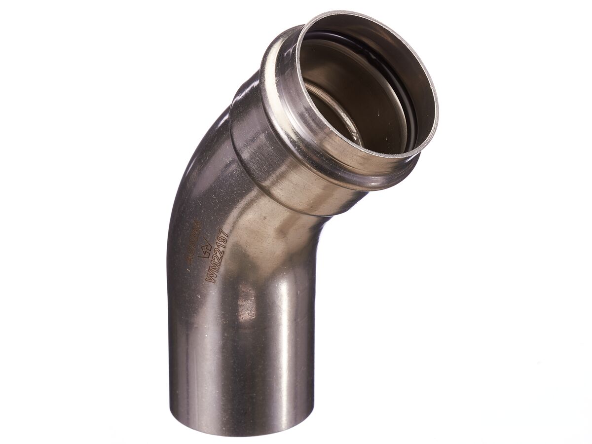 reece B-Press Stainless Steel Elbow Plain End 45 Degree x 54mm